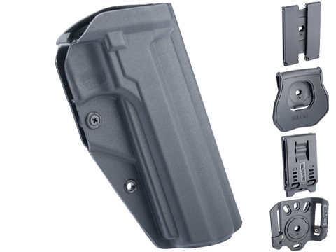 Desert Eagle Licensed Magnum 44 Airsoft Pistol (Color: Black w/ 4 Extra Mags & Holster)
