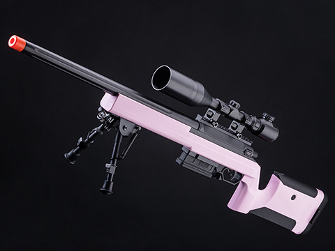 EMG Helios EV01 Bolt Action Airsoft Sniper Rifle by ARES (Color: Pink)