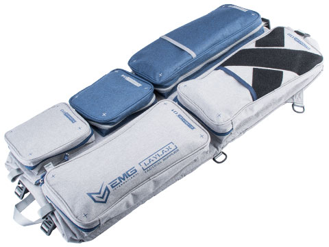 Evike.com Exclusive Laylax 32 Collapsible Container and Gun Case (Color: Grey & Navy / EMG Logo)