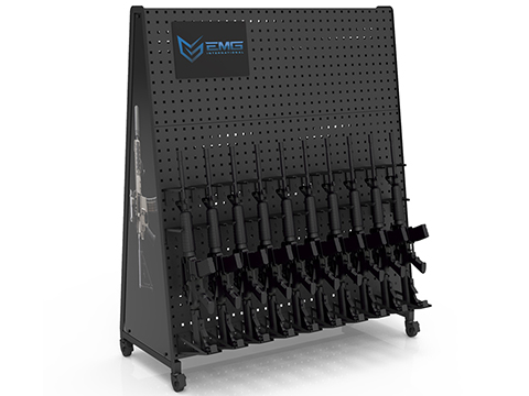 EMG Battle Wall System Weapon Display & Storage Solution Double-Sided Angled Rack