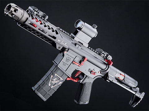 EMG / Strike Industries Licensed Tactical Competition AEG w/ CYMA Platinum Gearbox (Model: PDW - 350 FPS / Red / Gun Only)