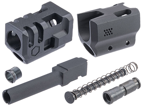 EMG Strike Industires Barrel Compensator Kit for SAI BLU Airsoft Gas Blowback Pistols (Type: SlideComp / GLOCK 19)