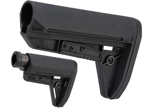 EMG BRAVO Slimline Retractable Stock for M4 Series Airsoft Rifles (Type: Standard / No Buffer Tube / Black)