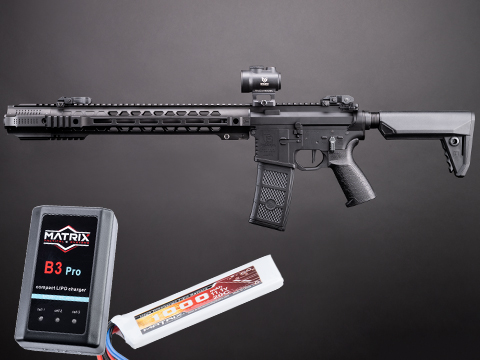 EMG x SAI GRY AR-15 AEG Training Rifle (Model: Black Carbine w/  U.G.G. Stock / Standard V2 / Battery & Charger)