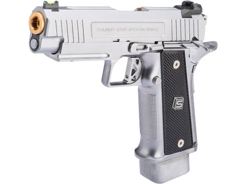 EMG / Salient Arms International 2011 4.3 DS Full Auto Select Fire GBB Pistol (Color: Silver / CO2 / Gun Only)