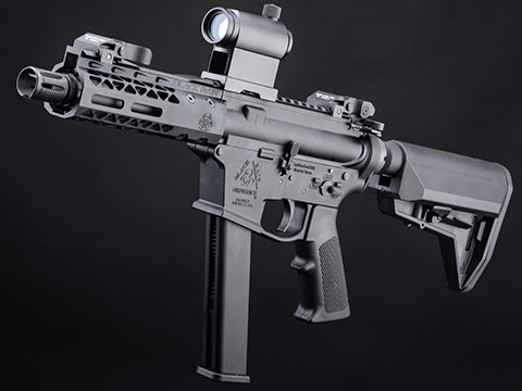 EMG Black Rain Ordnance BRO 9mm Gas Blowback Airsoft Rifle (Model: SBR / Black / Gun Only)