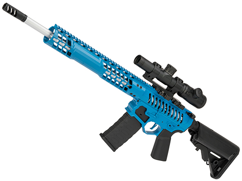 EMG F-1 Firearms BDR-15 3G AR15 2.0 eSilverEdge Full Metal Airsoft AEG Training Rifle (Model: Blue / 400 FPS)