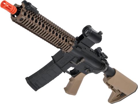 EMG Custom Built Colt Licensed M4 SOPMOD Block 2 Airsoft AEG Rifle with Daniel Defense Rail System (Model: 9.5 MK18 / Dark Earth)