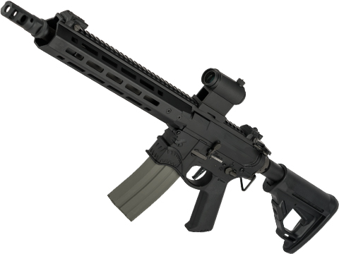 EMG / Sharps Bros Hellbreaker II Licensed Advanced M4 Airsoft AEG Rifle with Super High Torque Slim Motor Grip (Color: Black / 10 SBR)