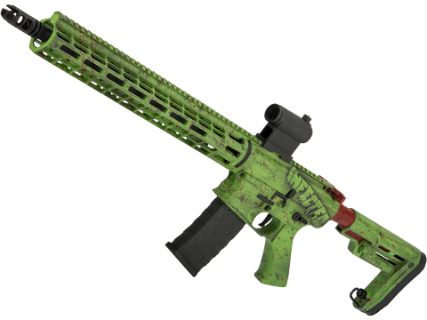 EMG Custom Cerakote Falkor AR-15 RECCE Training Weapon M4 Airsoft AEG Rifle (Color: Zombie Infection)