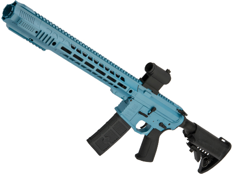 EMG / SAI GRY AR-15 AEG Training Rifle w/ JailBrake Muzzle w/ Black Sheep Arms Custom Cerakote (Model: Carbine / Blue Metallic)