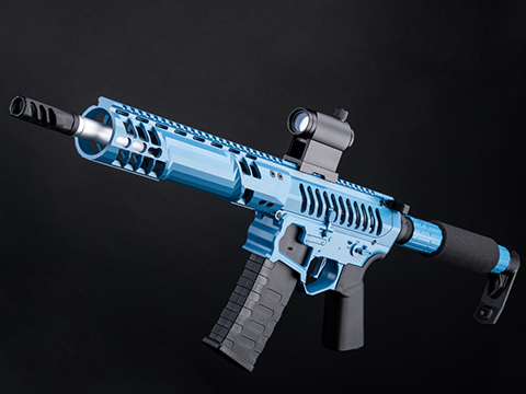 EMG F-1 Firearms SBR Airsoft AEG Training Rifle w/ eSE Electronic Trigger (Model: Blue / Tron 350 FPS)