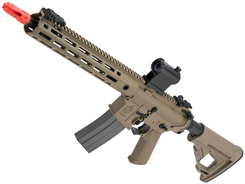 EMG Helios Knight's Armament Licensed SR-16E Mod2 MLOK Airsoft AEG Rifle (Model: Carbine / Tan)