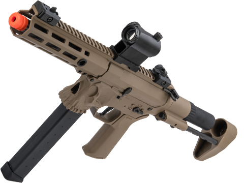 EMG Helios / Sharps Bros Licensed Jack9 Polymer Receiver Pistol Caliber Carbine Airsoft AEG (Model: M-LOK / SBR / Dark Earth)