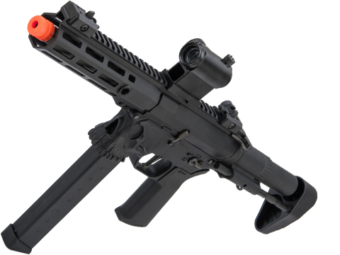 EMG Helios / Sharps Bros Licensed Jack9 Polymer Receiver Pistol Caliber Carbine Airsoft AEG (Model: M-LOK / SBR / Black)