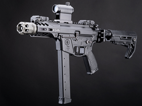 EMG Strike Industries Licensed PWS 9mm Pistol Caliber Carbine w/ Folding Stock (Color: Black / 350 FPS)