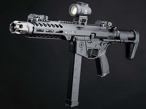 EMG Strike Industries x PWS Licensed 9mm Pistol Caliber Carbine AEG (Model: 7 CQB Rail / PDW Stock / 350 FPS / Gun Only)