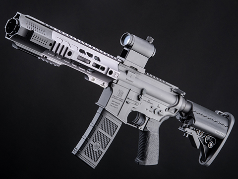 EMG SAI GRY Gen. 2 Forge Style Receiver AEG Training Rifle w/ JailBrake Muzzle and GATE ASTER Programmable MOSFET (Model: CQB / Grey)