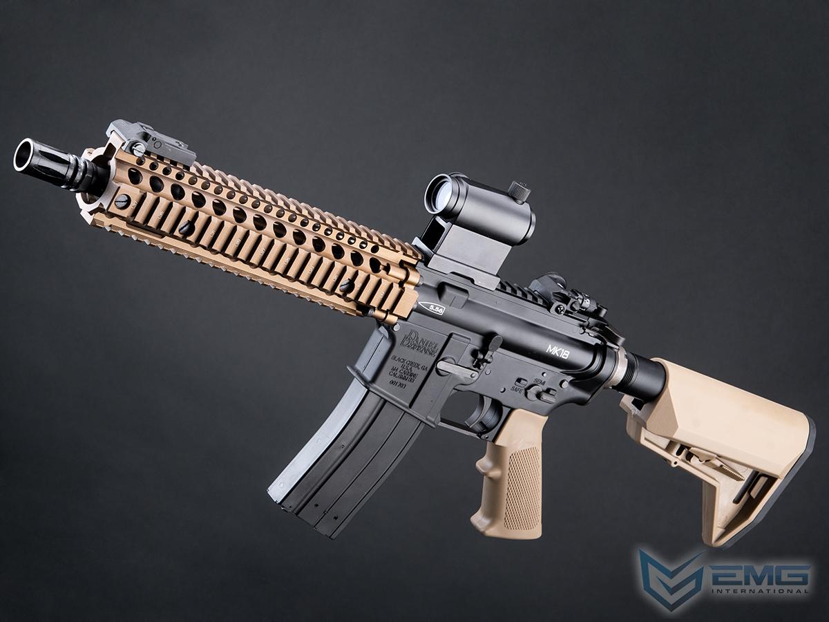 EMG / Daniel Defense Licensed M4A1 SOPMOD Block II Gas Blowback Airsoft  Rifle (Model: Two-Tone Tan / Mk18 Mod.1)