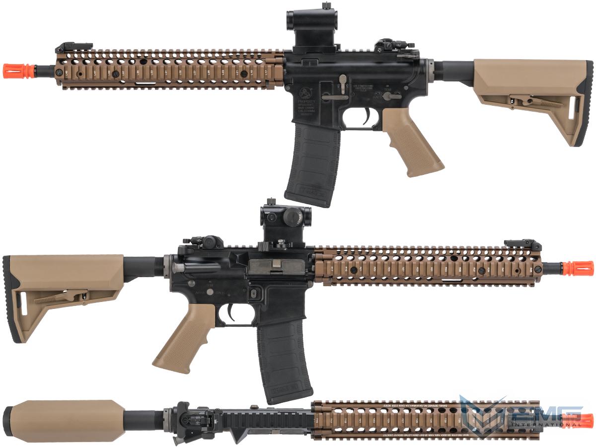 Emg Colt Licensed M4 Sopmod Block 2 Airsoft Aeg Rifle With Daniel Defense Rail System Model 12 M4a1 Tan Emg Arms