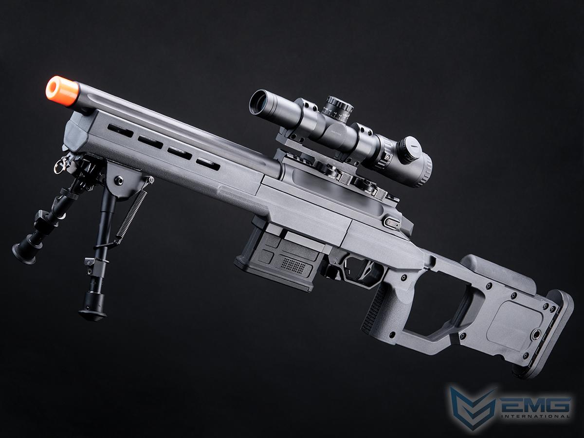EMG Helios EV02 Compact Bolt Action Airsoft Sniper Rifle by ARES (Color:  Urban Grey)