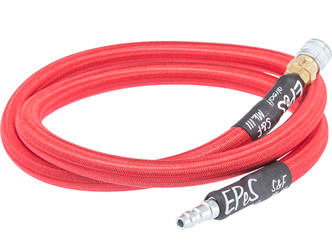 EPeS Airsoft Soft & Flexible Mk.III Braided HPA Hose (Color: Deep Red / 100cm)