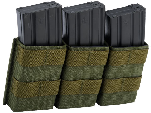 Esstac Triple Midlength 5.56mm KYWI Magazine Pouch (Color: OD Green)
