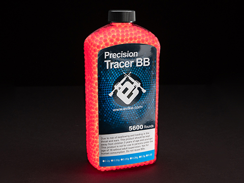Evike.com Match Grade 6mm Airsoft Tracer BBs (Weight: Red Tracer / .25g / 5600 Rounds)