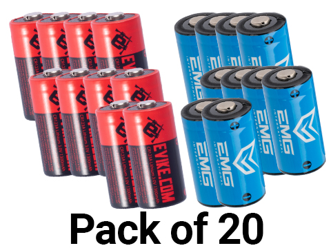 High Performance CR123A 3V Lithium Battery (Quantity: Pack of 20)