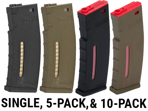 Evike.com BAMF 30rd Polymer MilSim Magazine for M4 / M16 Series Airsoft AEG Rifles (Color: Black / Single)