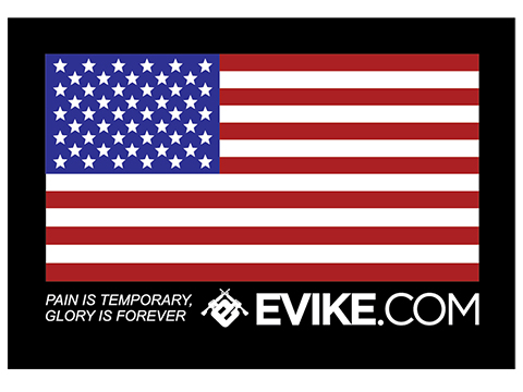 Evike.com 3 USA Flag Glory Die Cut Vinyl Sticker