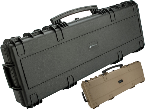 Evike.com Armory 45 Waterproof Rolling Hard Shell Locking Gun Case w/ Custom Grid Foam (Color: Black)