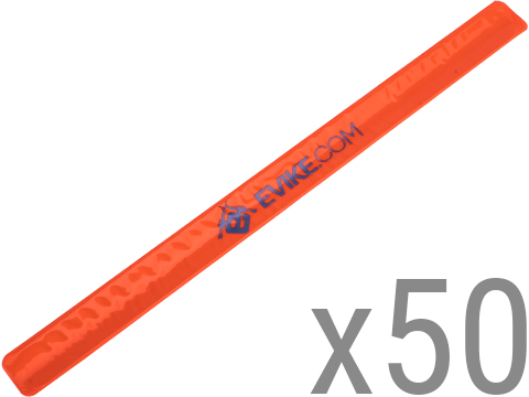 Evike.com High Visibility Reflective Slap Band (Color: Orange / Pack of 50)