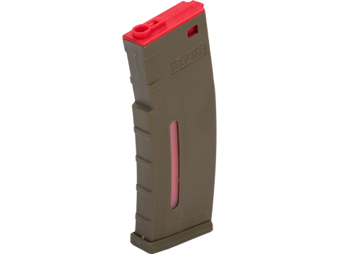 Evike.com BAMF 30rd Polymer MilSim Magazine for M4 / M16 Series Airsoft AEG Rifles (Color: Tan & Red / Single Magazine)