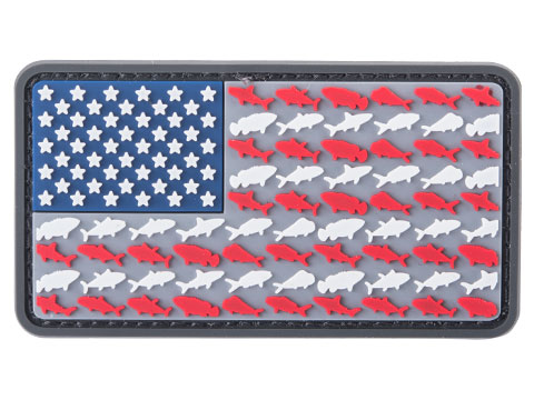 Evike.com US Flag Fish PVC Morale Patch