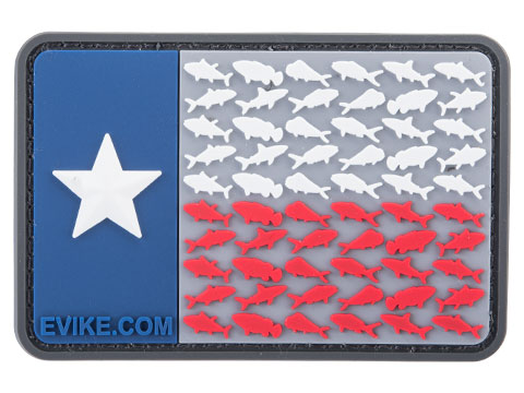 Evike.com Texas Flag Fish PVC Morale Patch