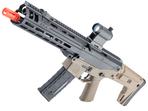 Evike x A&K Custom Adaptive Combat Rifle Masada Airsoft AEG Rifle w/ Electronic Trigger (Color: Tan-Black / CQB M-LOK)