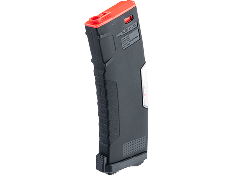 Evike.com BAMF GEN2 Polymer 190rd Mid-Cap Magazine for M4 Series Airsoft AEG Rifles (Model: Black Red / Single Mag)