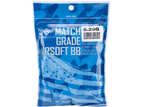 Evike.com Match Grade 6mm Airsoft BBs - 1000 Rounds (Weight: .20g / Light Blue)