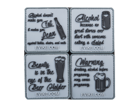 Evike.com Alcohol Saying PVC Morale Patch Set