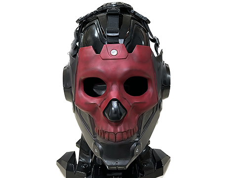 Evike.com RLUX Fiberglass Cyber Skull Full Face Mask (Color: Red / Medium)