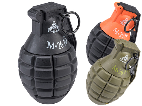 6mmProShop M26A2 Airsoft Mechanical BB Shower Simulation Hand Grenade (Color: Orange)