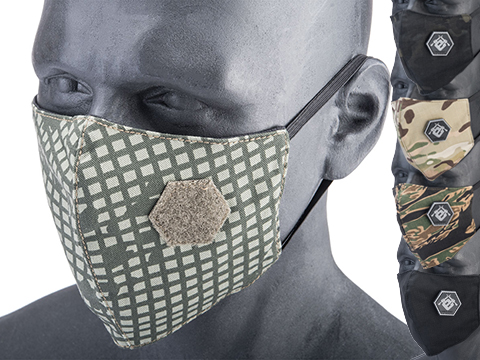 Evike.com Reusable Ripstop Face Mask w/ Hook-and-Loop Hex Patch Panel 