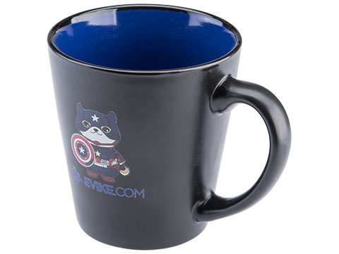 Evike.com Tapered Coffee Mug (Design: Captain Doge / Blue)