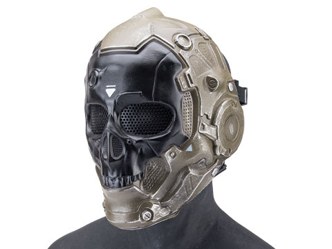 Evike.com R-Custom Fiberglass Cyberskull Full Face Mask (Color: OD Green / Mesh Lens / Medium)
