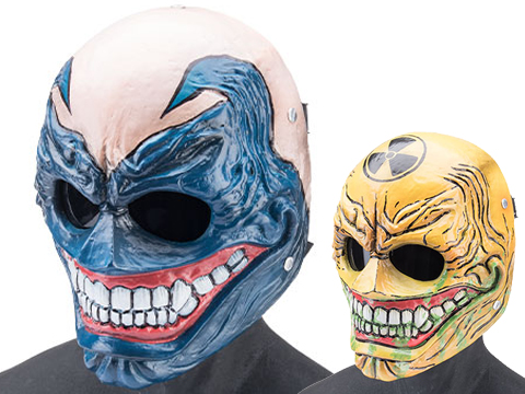 Evike.com R-Custom Fiberglass Hell Clown Full Face Mask (Color: Blue / Polycarbonate Lens / Large)