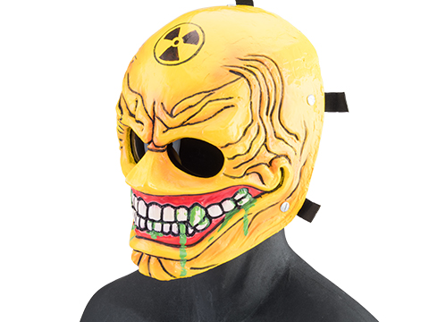 Evike.com R-Custom Fiberglass Hell Clown Full Face Mask (Color: Yellow / Polycarbonate Lens / Large)