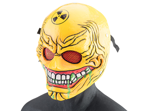 Evike.com R-Custom Fiberglass Hell Clown Full Face Mask (Color: Yellow / Mesh Lens / Large)