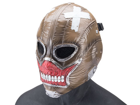 Evike.com R-Custom Fiberglass Zombie Full Face Mask (Color: Brown / Mesh Lens / Medium)