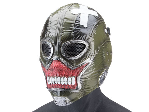 Evike.com R-Custom Fiberglass Zombie Full Face Mask (Color: Green / Mesh Lens / Medium)
